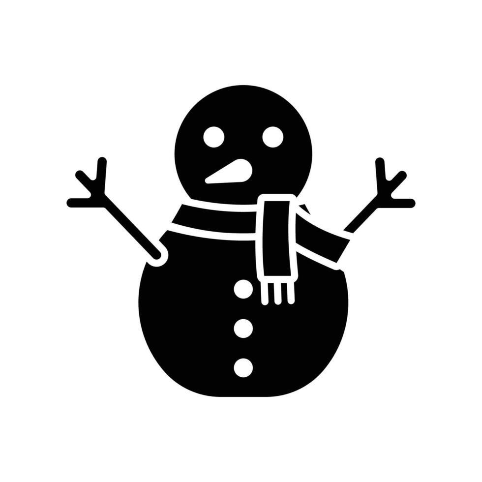 monigote de nieve icono vector diseño modelo en blanco antecedentes