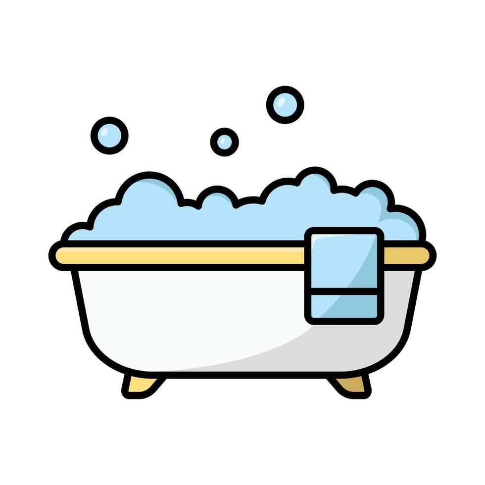 bathtub icon vector design template in white background