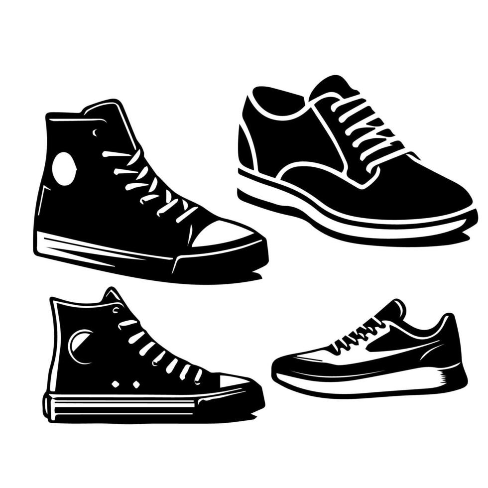 Shoe Icon on White Background. Vector illustration