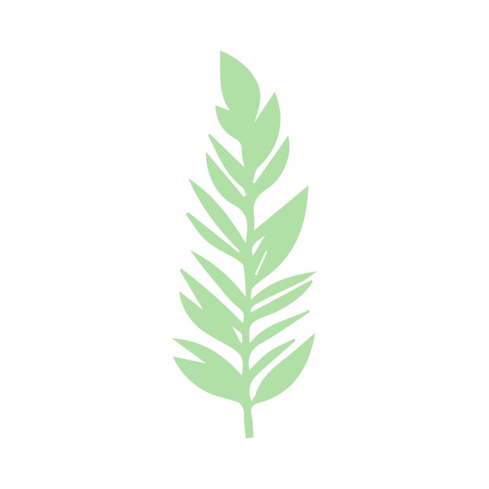 twigs with leaves silhouettes Free Vector
