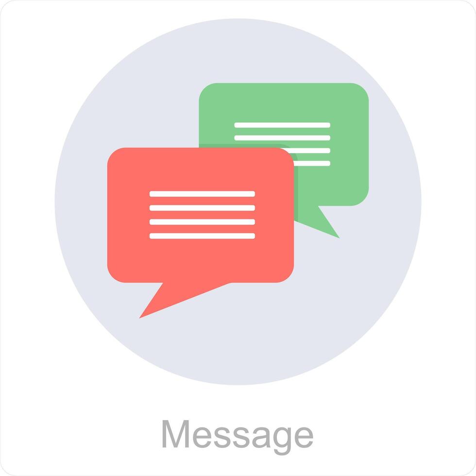 Message and communication cicon concept vector