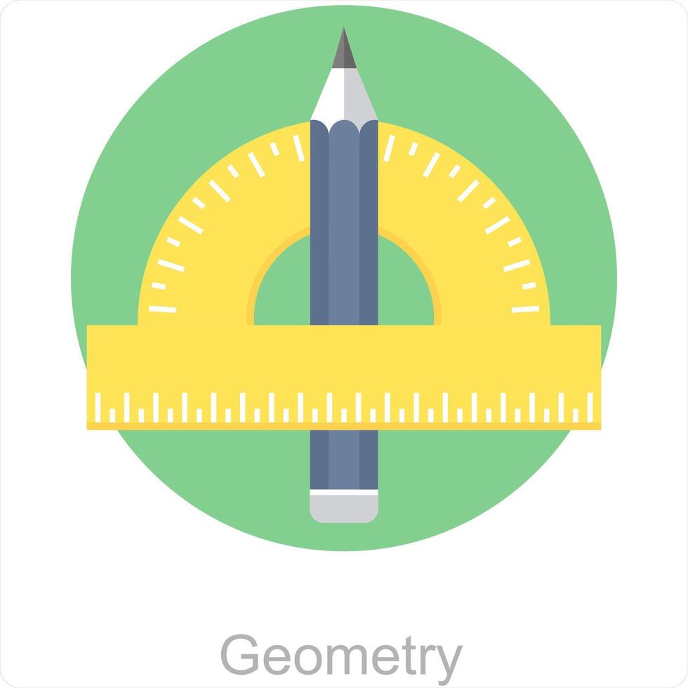 Geometry and study icon concept vector