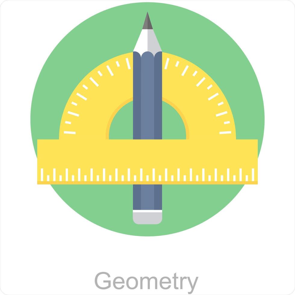 geometría y estudiar icono concepto vector