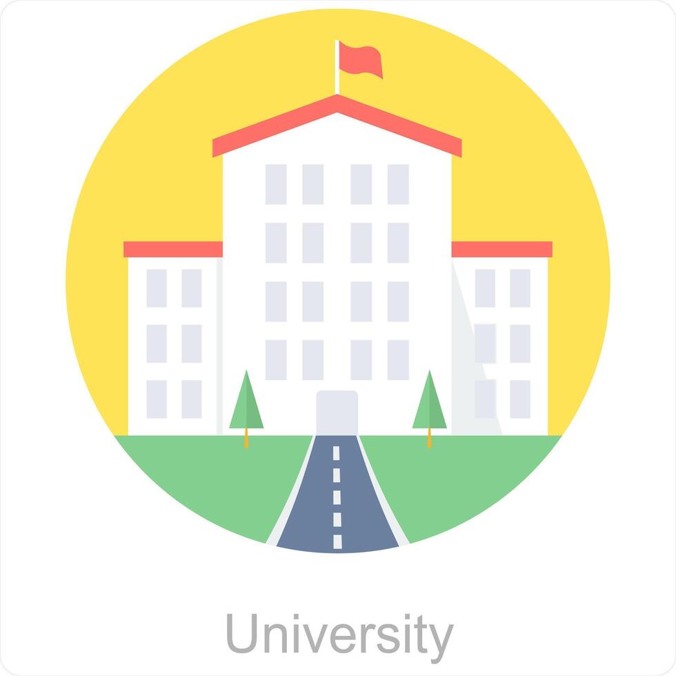 University and school icon concept vector