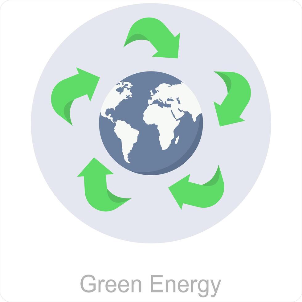 Green Energy and nature icon concept vector