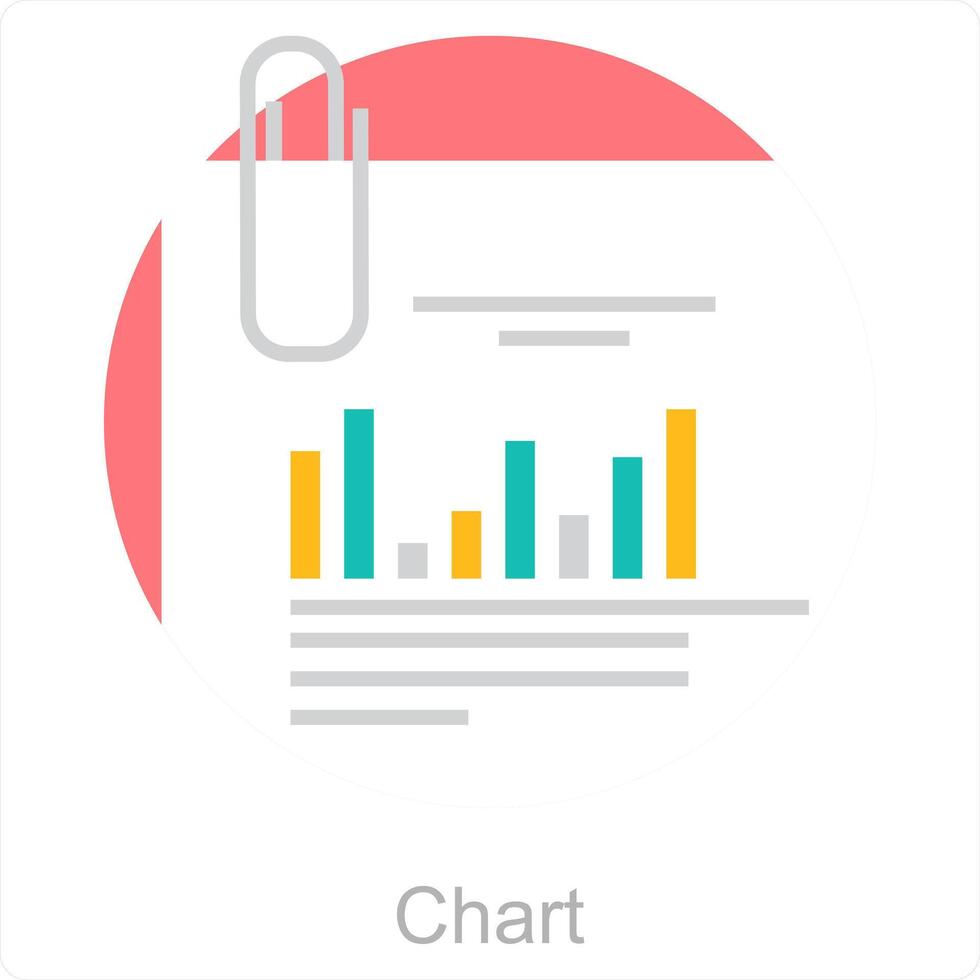 Chart and business graph icon concept vector