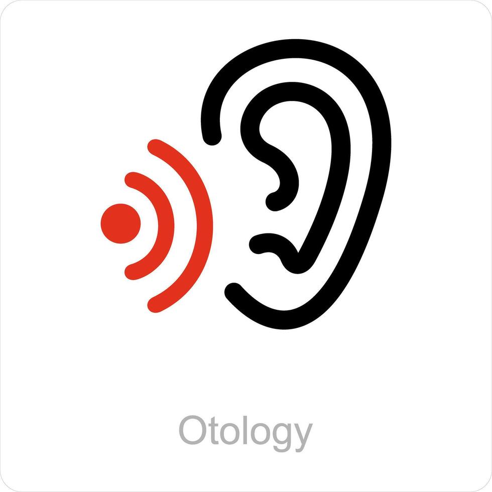 Otology and listen icon concept vector