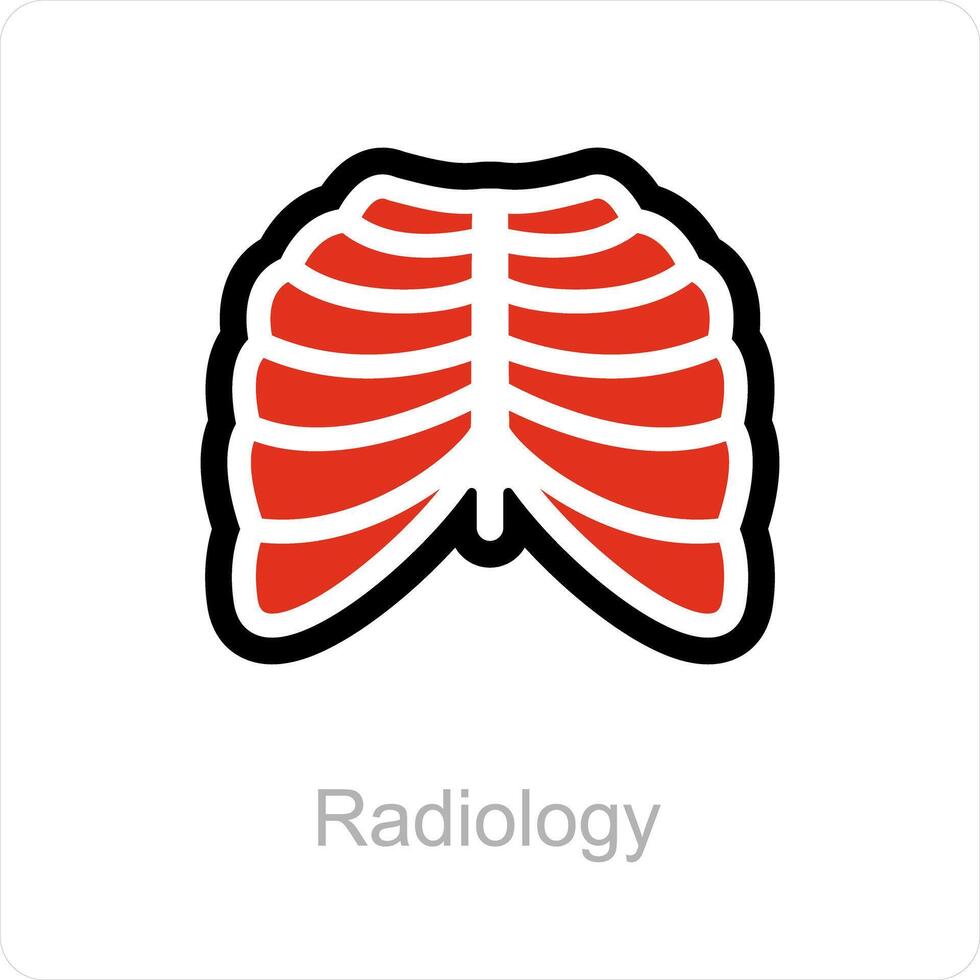 Radiology and x-ray icon concept vector