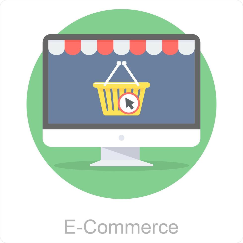 E-Commerce and online icon concept vector