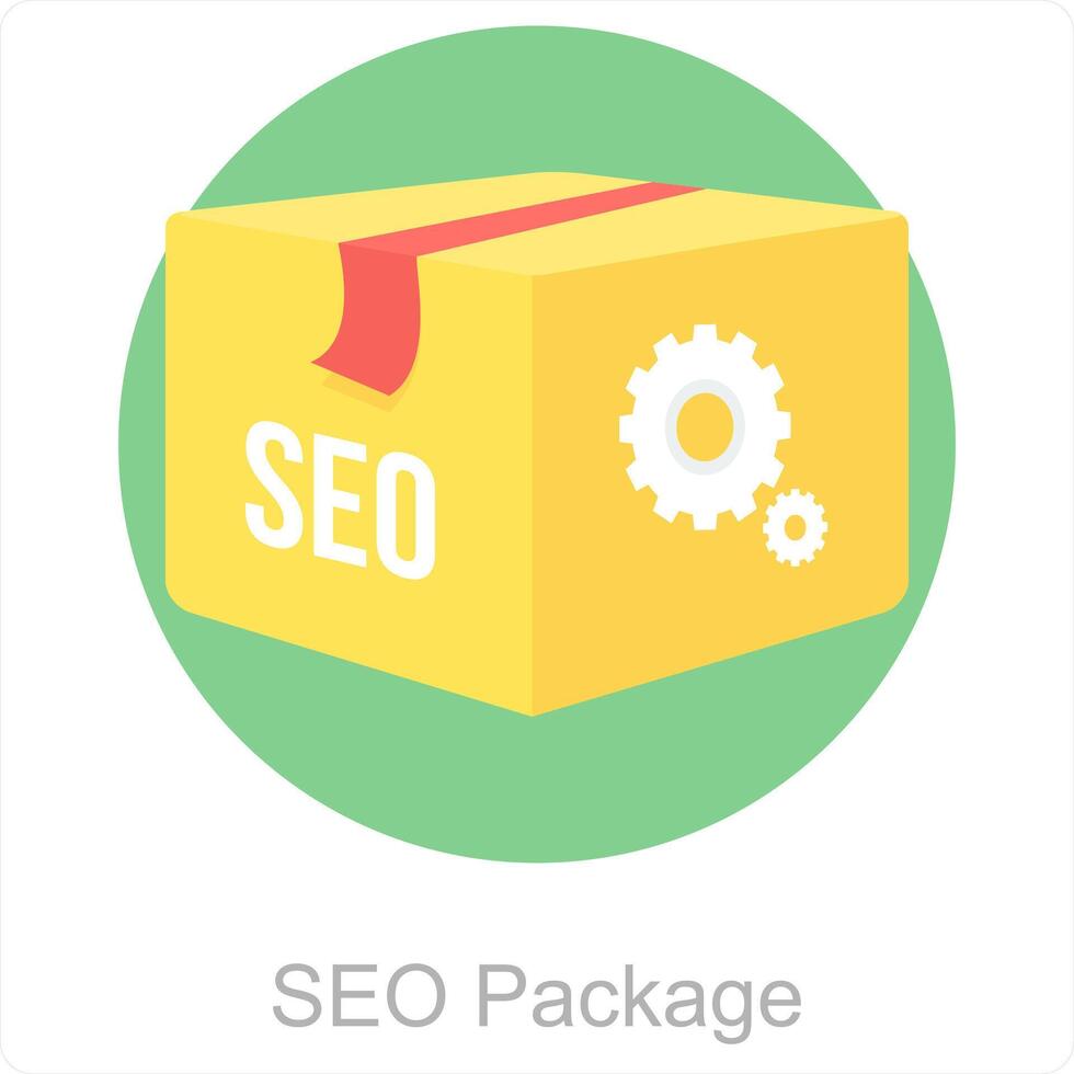 SEO Package and seo icon concept vector