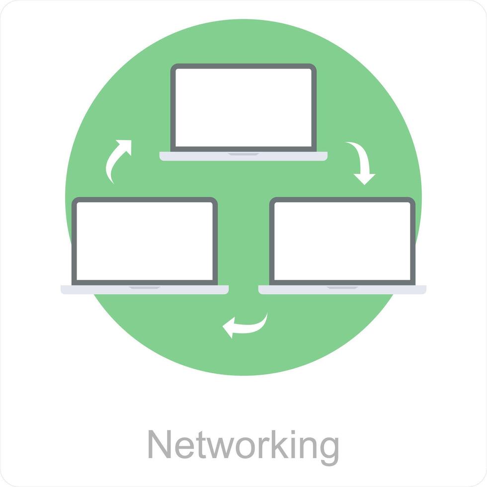 Networking and connection icon concept vector