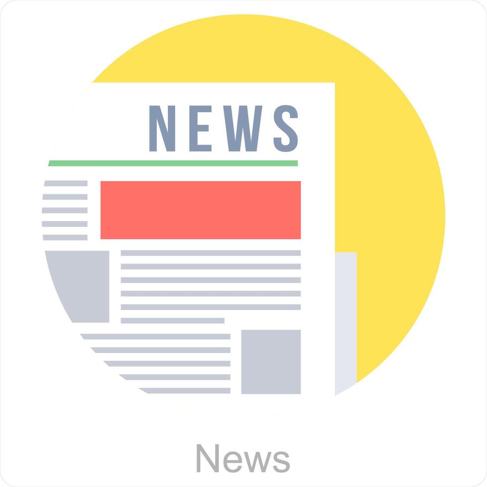 News and newspaper icon concept vector