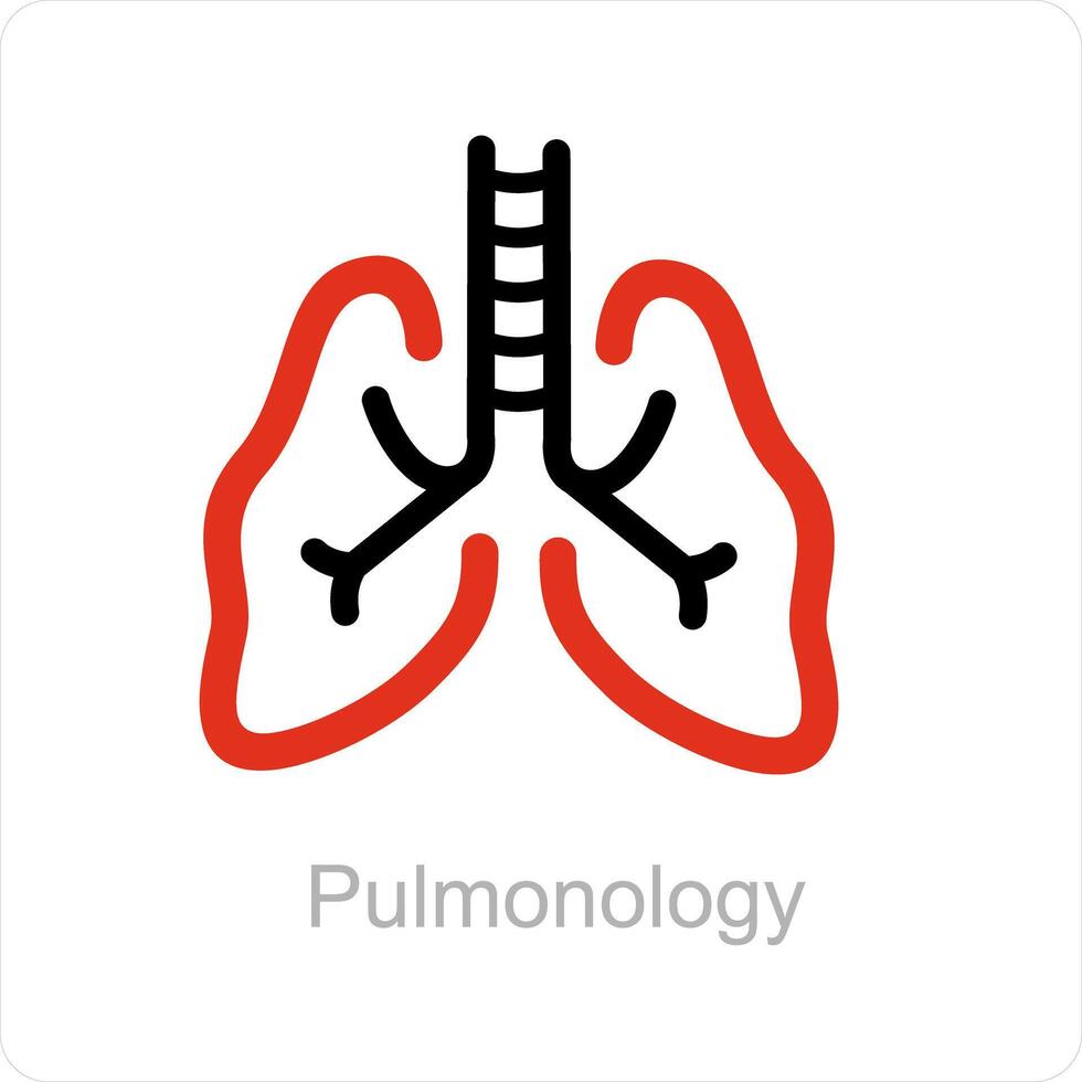 pulmonology and anatomy icon concept vector