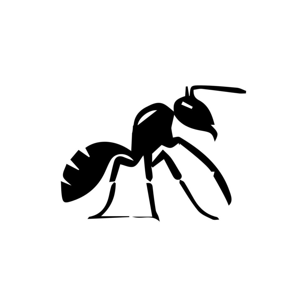 Silhouettes of ants. Free vector