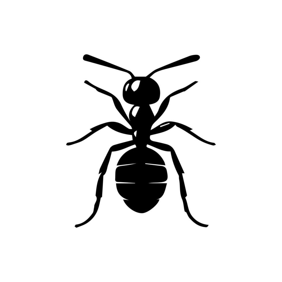Silhouettes of ants. Free vector