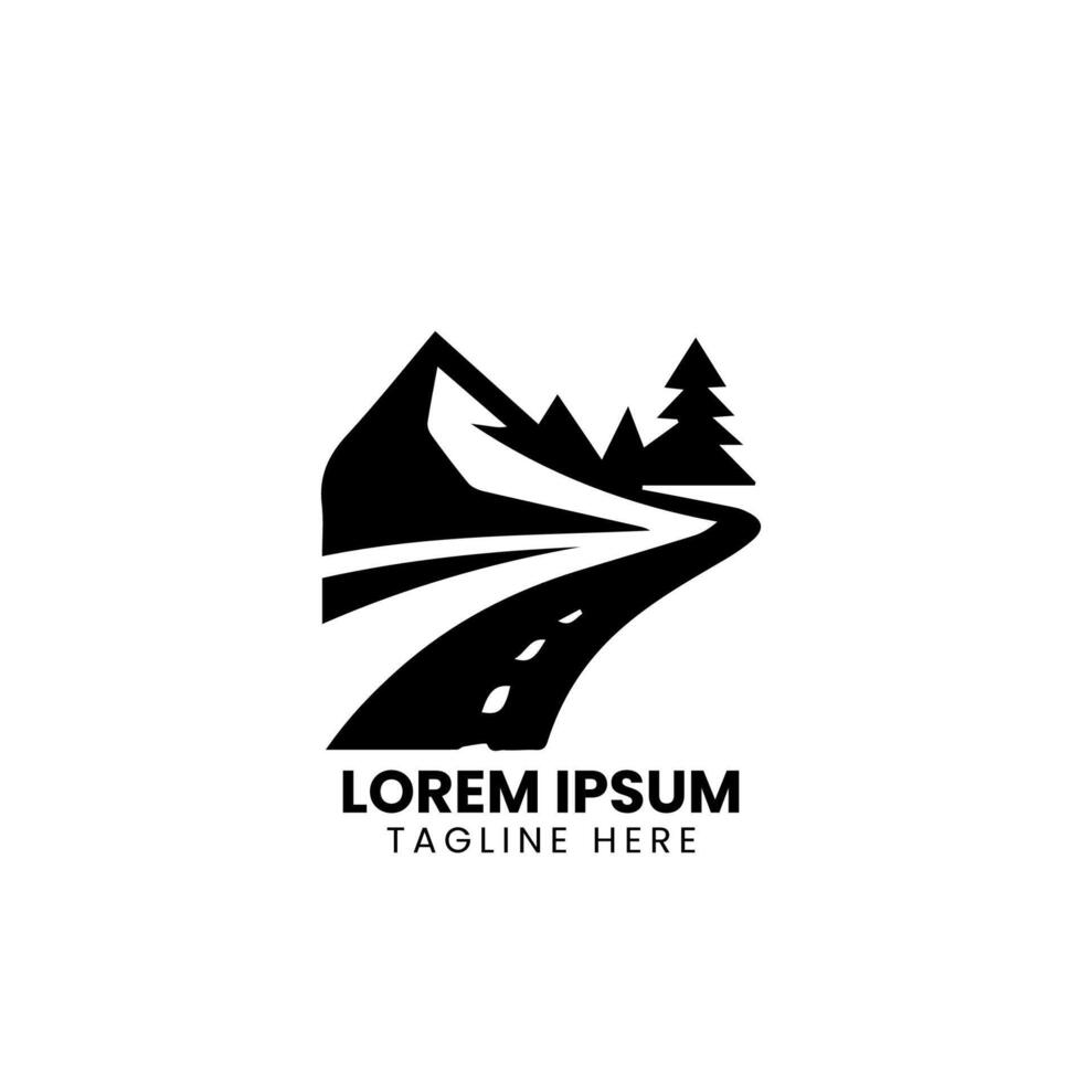road construction logo road maintenance creative sign concept. Paving design template vector icon idea with highway. Transportation and traffic theme.