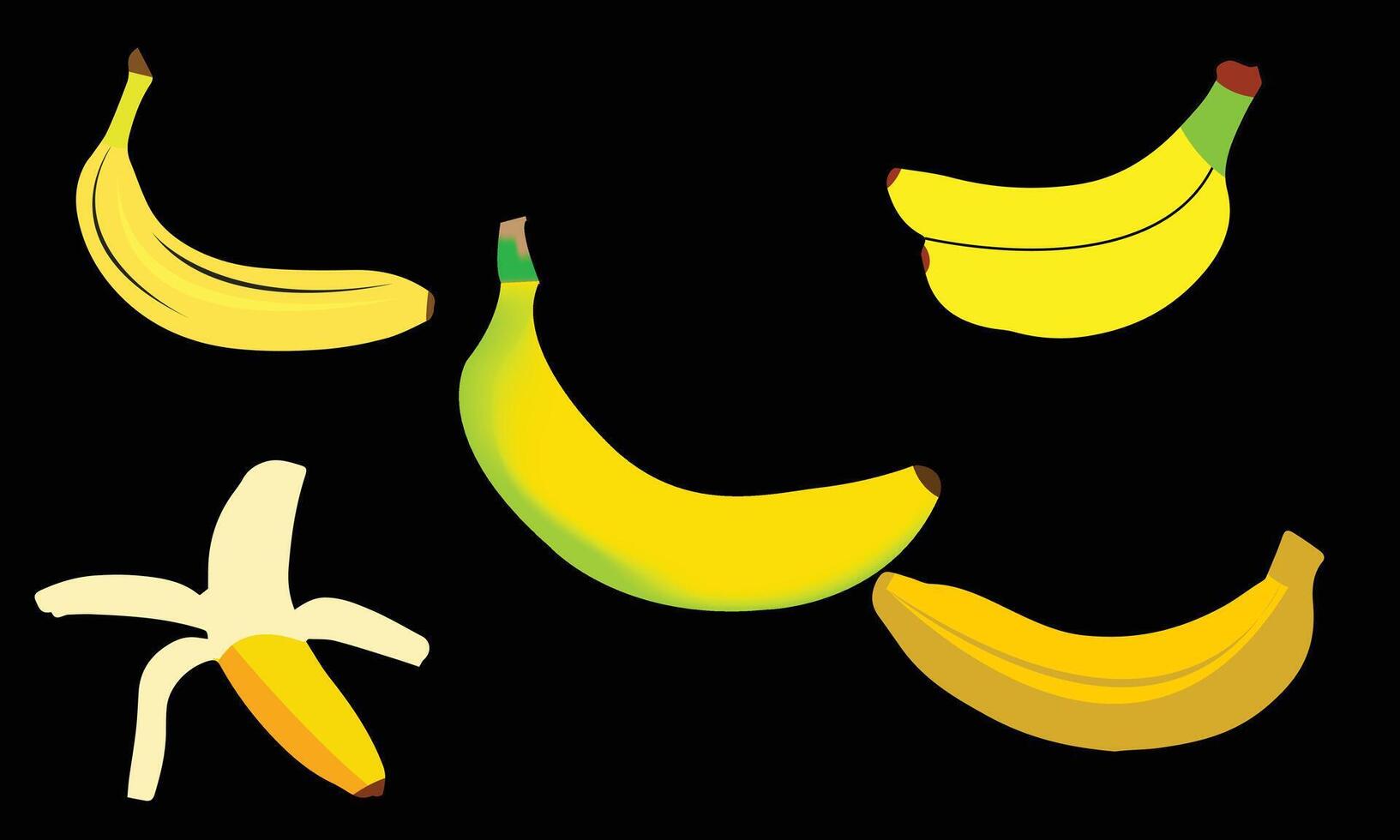 Banana Vector Design And Illustration  Collection.