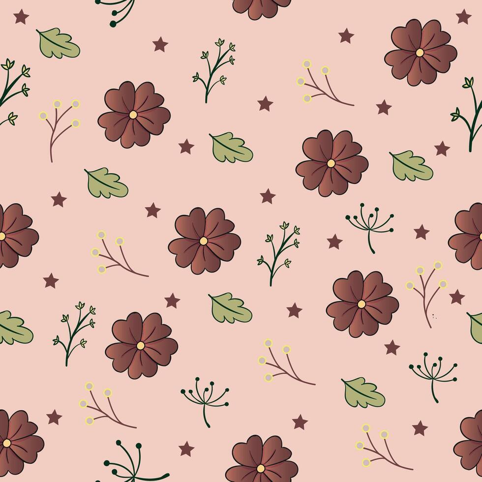 Seamless floral pattern design vector