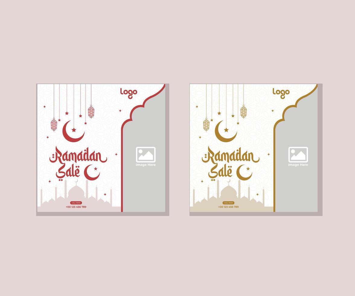 Ramadan social media post design vector