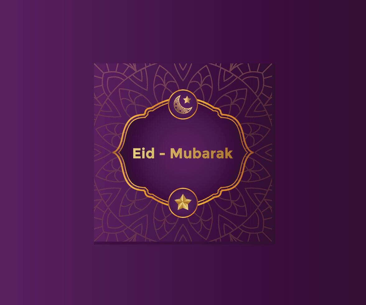 Eid social media post design vector