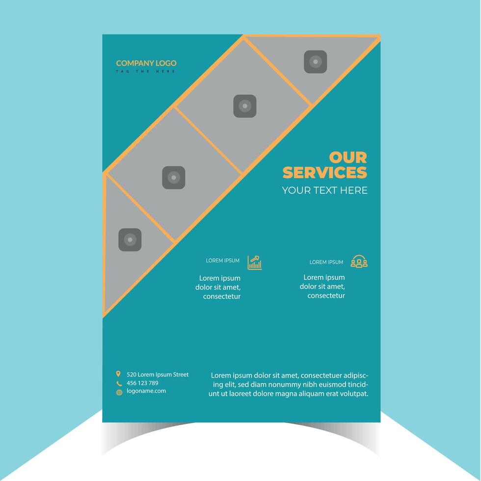 Corporate flyer for your business template vector