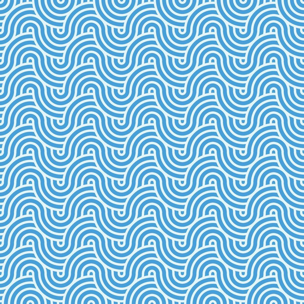 Seamless blue geometric japanese circles pattern vector
