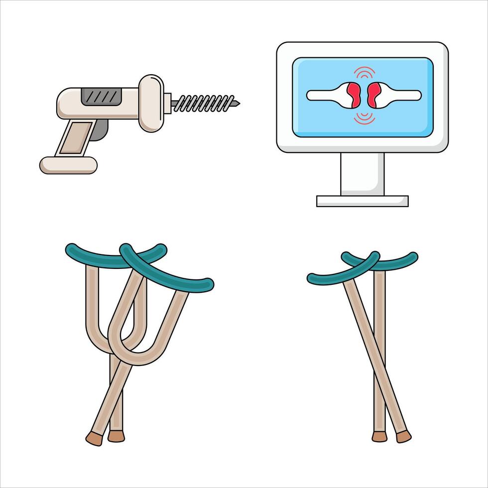 Set of Medical Rehabilitation and Orthopedic. Vector Illustration