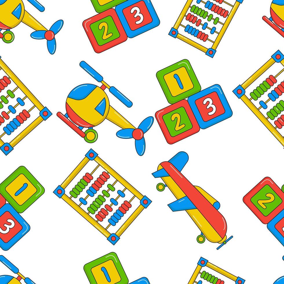 Vector seamless pattren on the topic of Baby Toy . Design for wallpapers, paper, texture, textile or fabric.