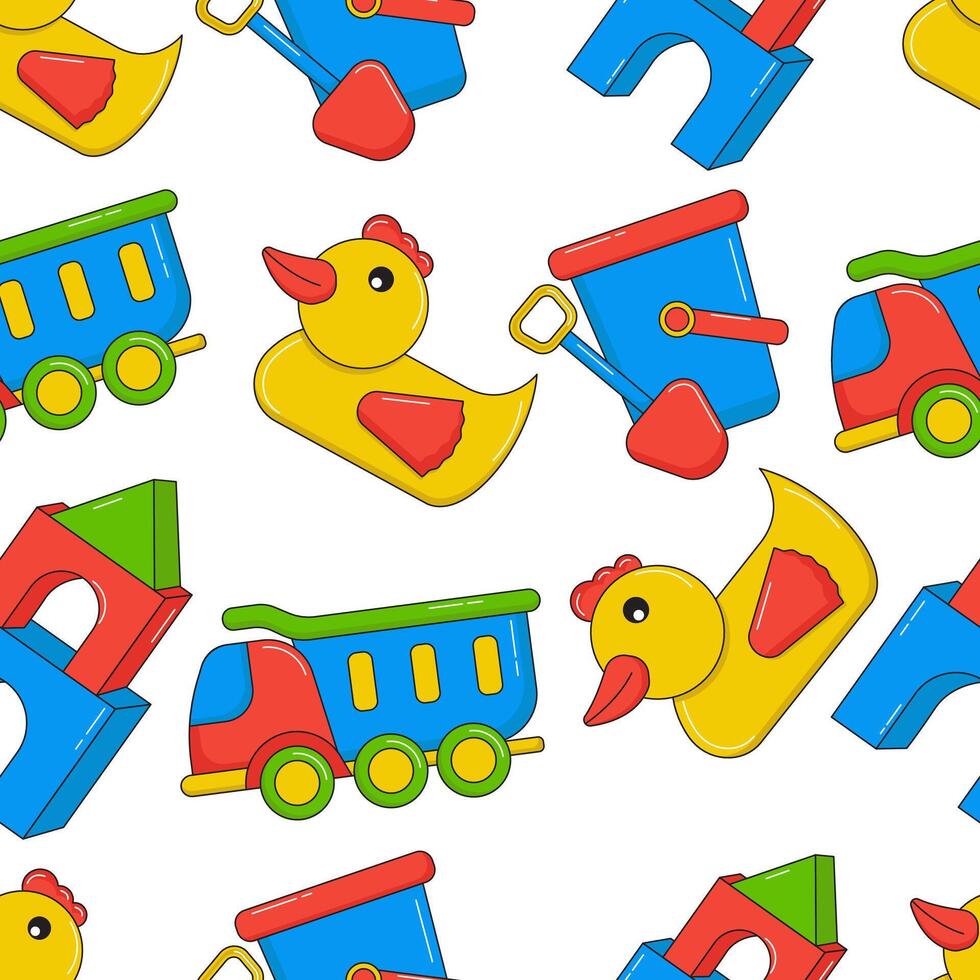 Vector seamless pattren on the topic of Baby Toy . Design for wallpapers, paper, texture, textile or fabric.