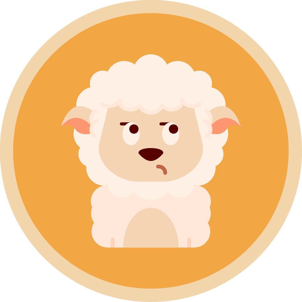 Suspicious Flat Multi Circle Icon vector