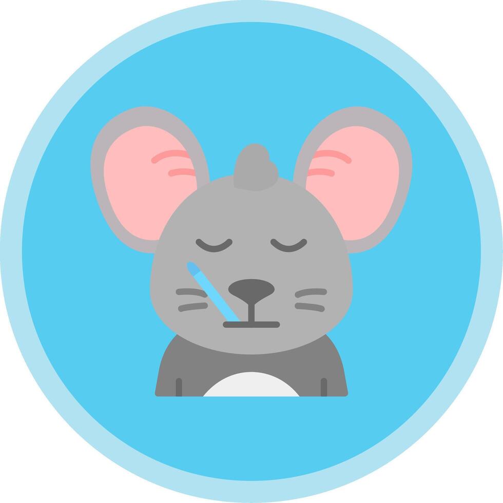 Sick Flat Multi Circle Icon vector