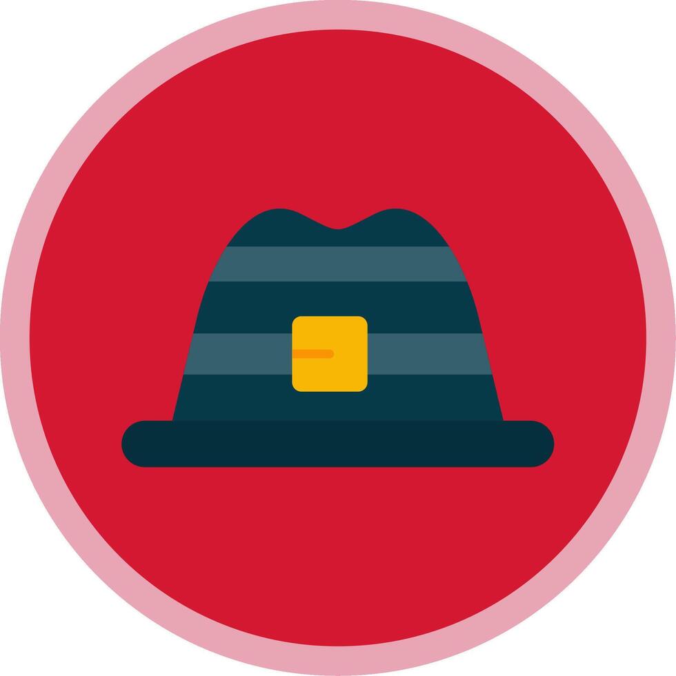 Hat Flat Multi Circle Icon vector