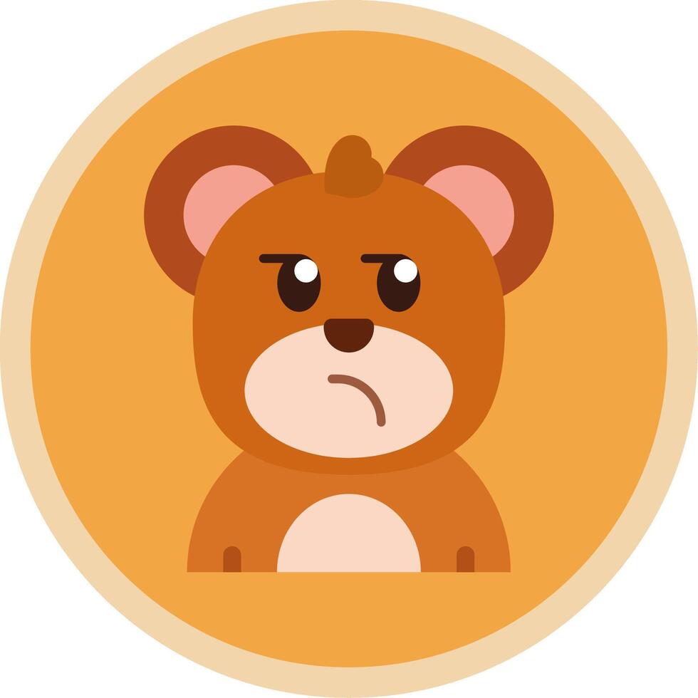 Suspicious Flat Multi Circle Icon vector