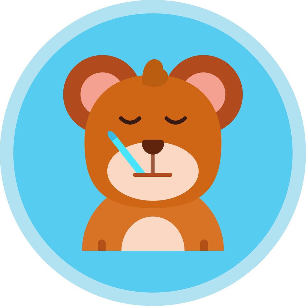 Sick Flat Multi Circle Icon vector
