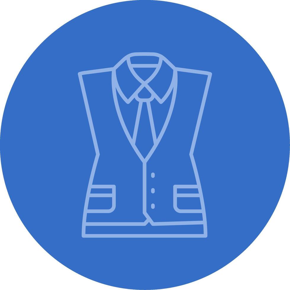 Waistcoat Gradient Line Circle Icon vector