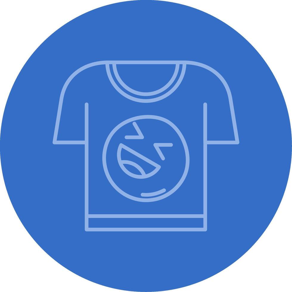 Tee Gradient Line Circle Icon vector