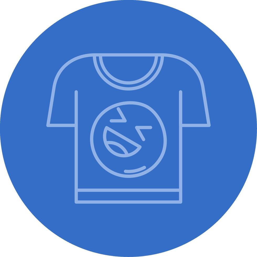 tee degradado línea circulo icono vector