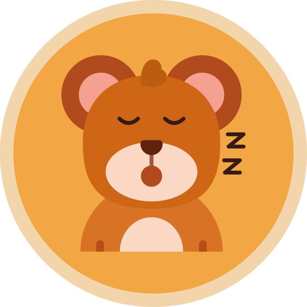 Sleep Flat Multi Circle Icon vector