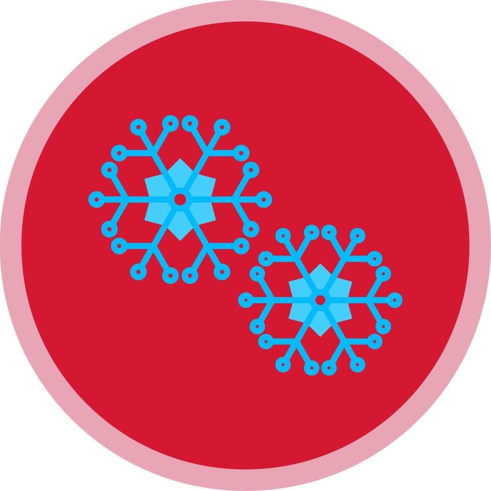 Snowflakes Flat Multi Circle Icon vector