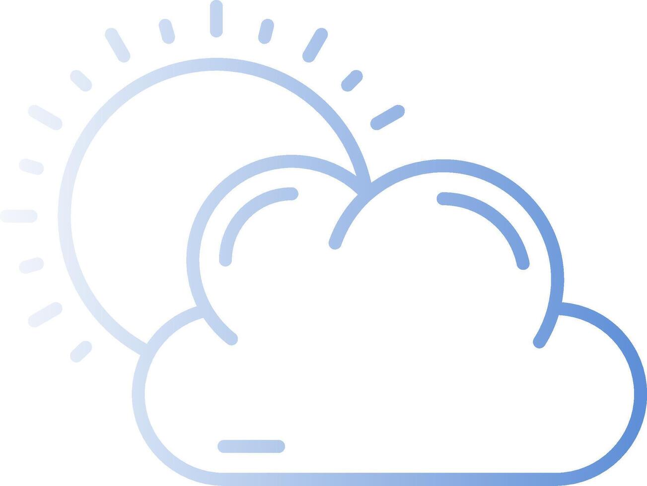 Weather Gradient Line Circle Icon vector