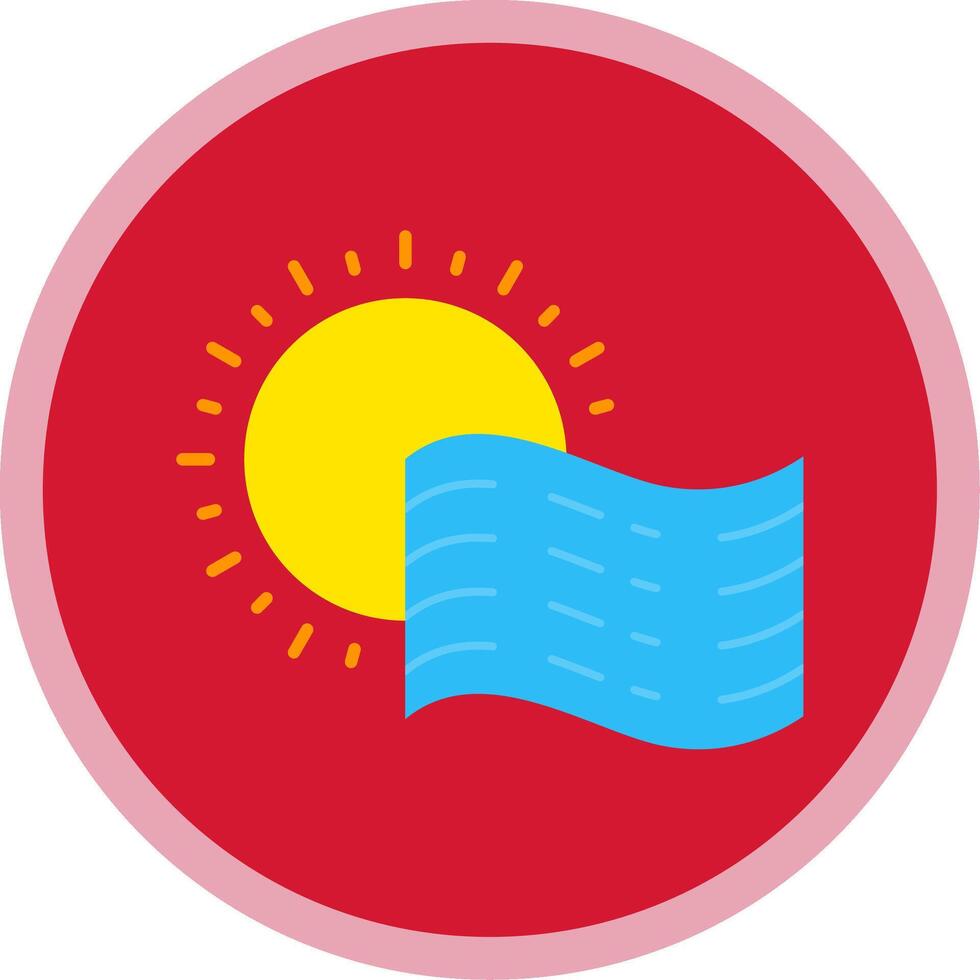 Fog Flat Multi Circle Icon vector