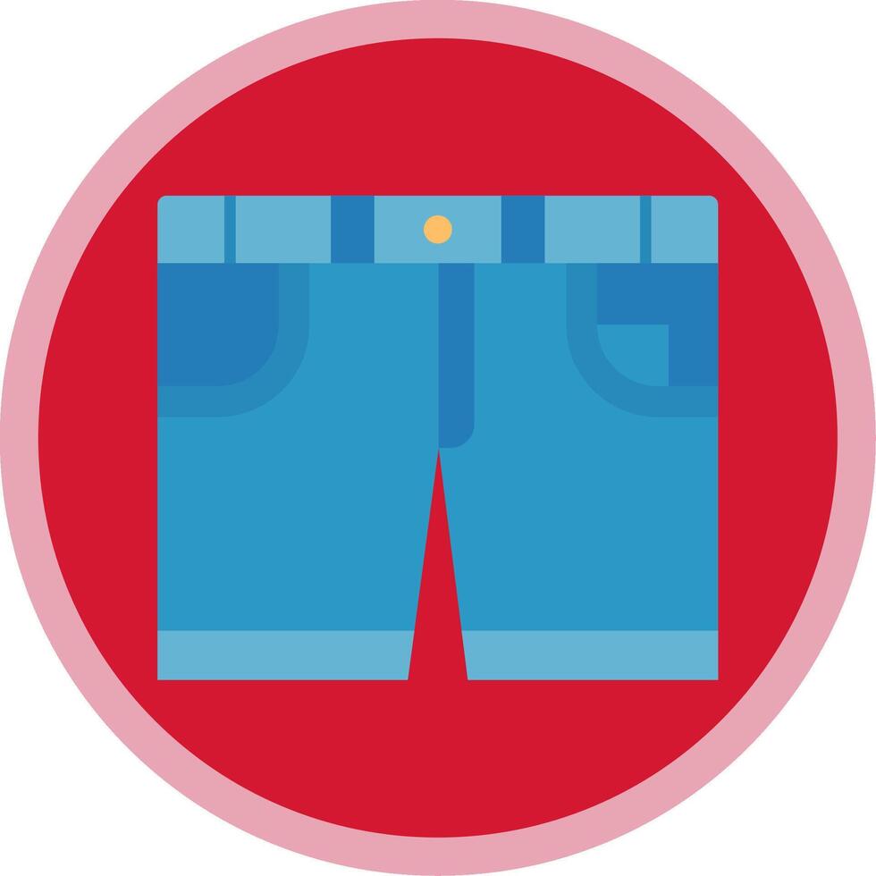pantalones cortos plano multi circulo icono vector