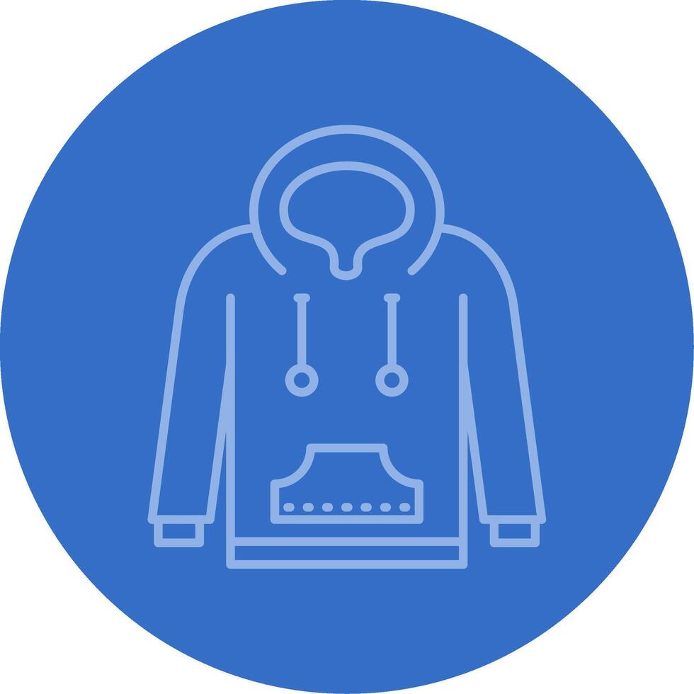 Hoodie Gradient Line Circle Icon vector