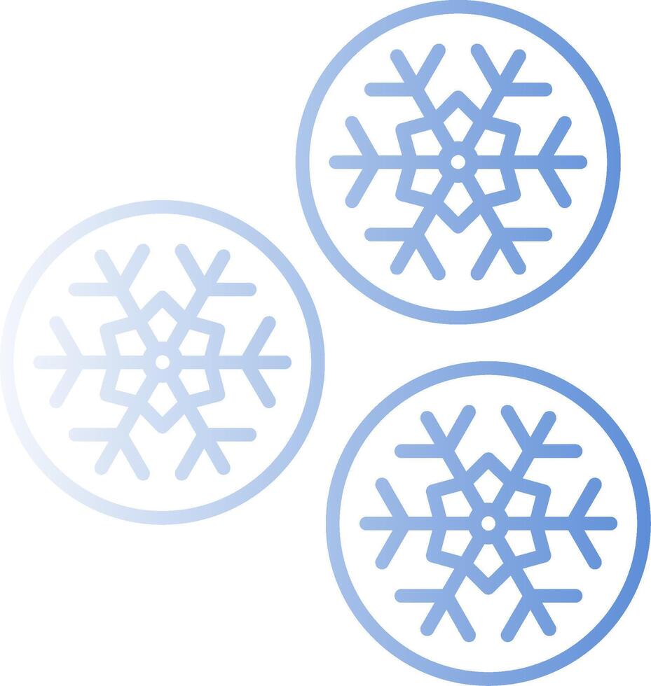 Snowball Gradient Line Circle Icon vector