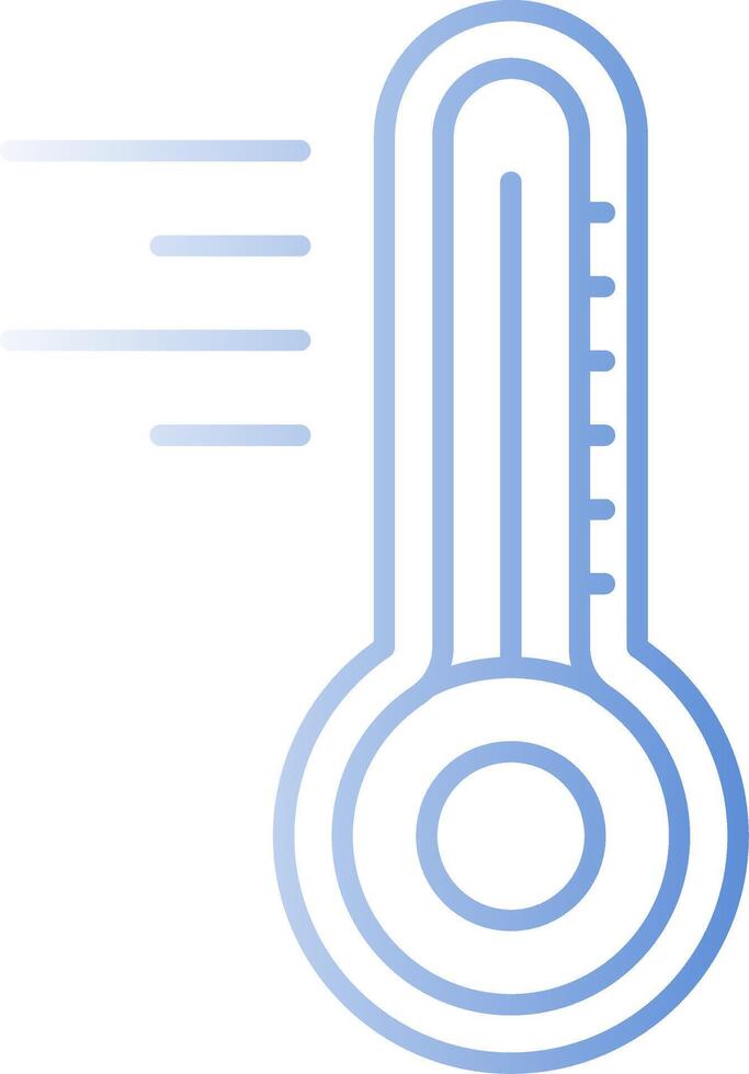 Thermometer Gradient Line Circle Icon vector