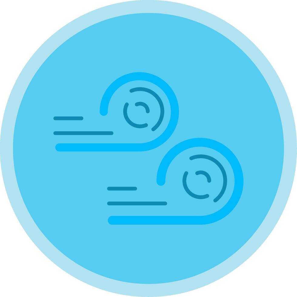 Wind Flat Multi Circle Icon vector