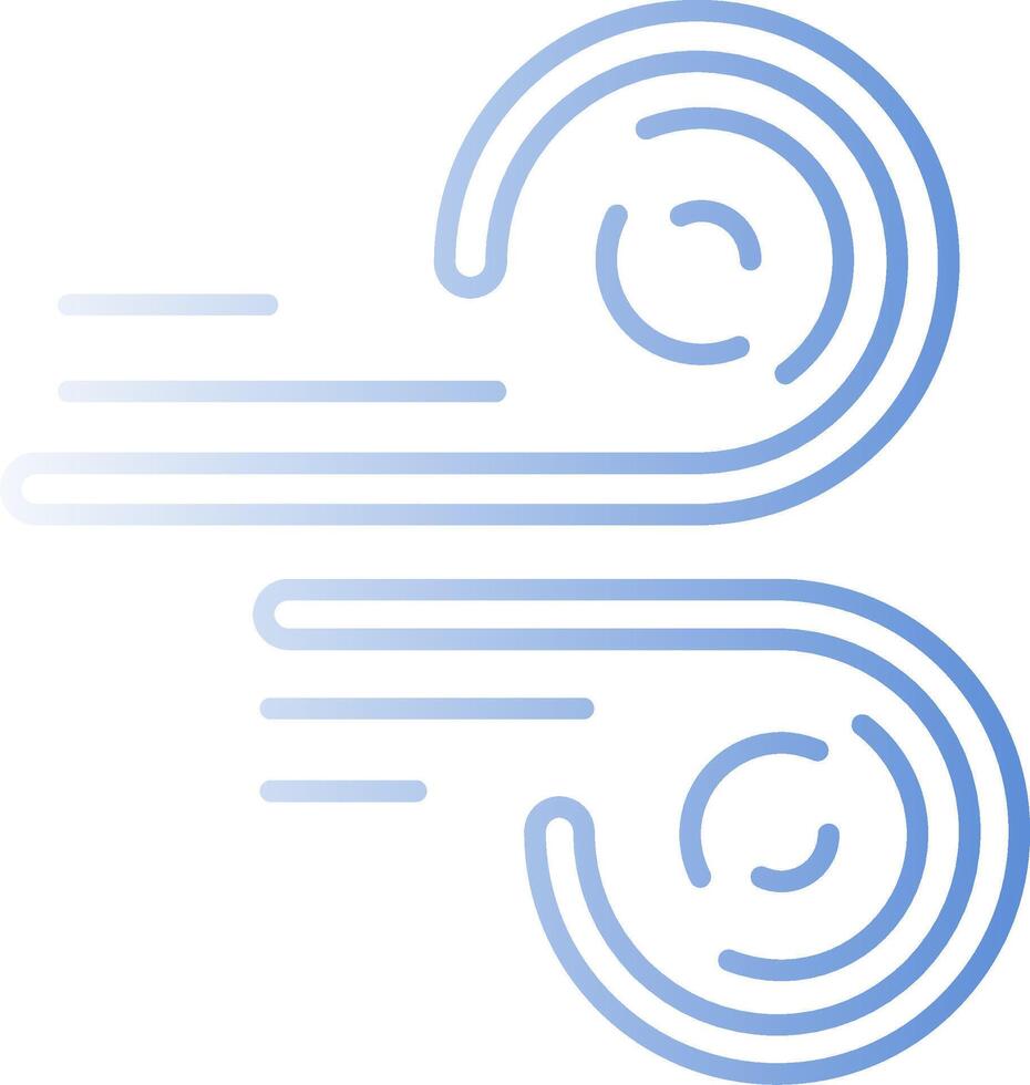 Wind Gradient Line Circle Icon vector