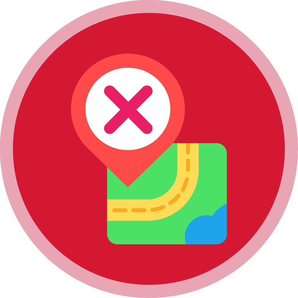 cancelar plano multi circulo icono vector