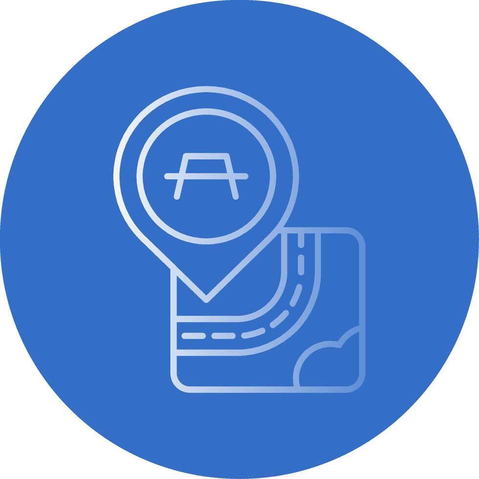 Picnic Gradient Line Circle Icon vector