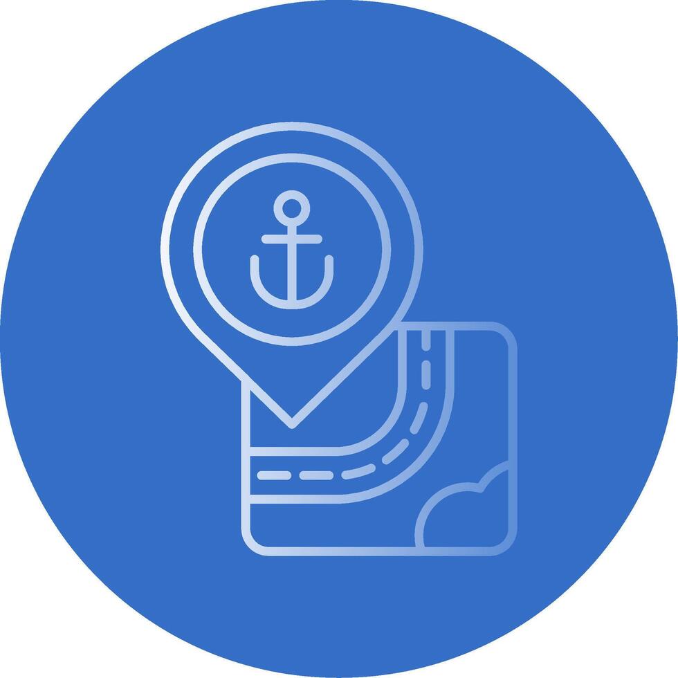 Port Gradient Line Circle Icon vector
